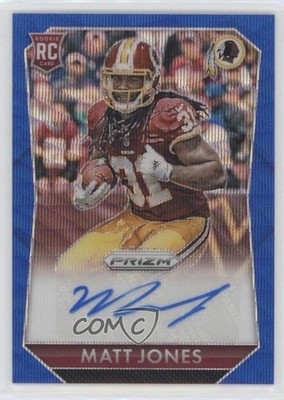 2015 Panini Prizm Rookie Signatures Blue Wave 38/75 Matt Jones Auto RC 1u6