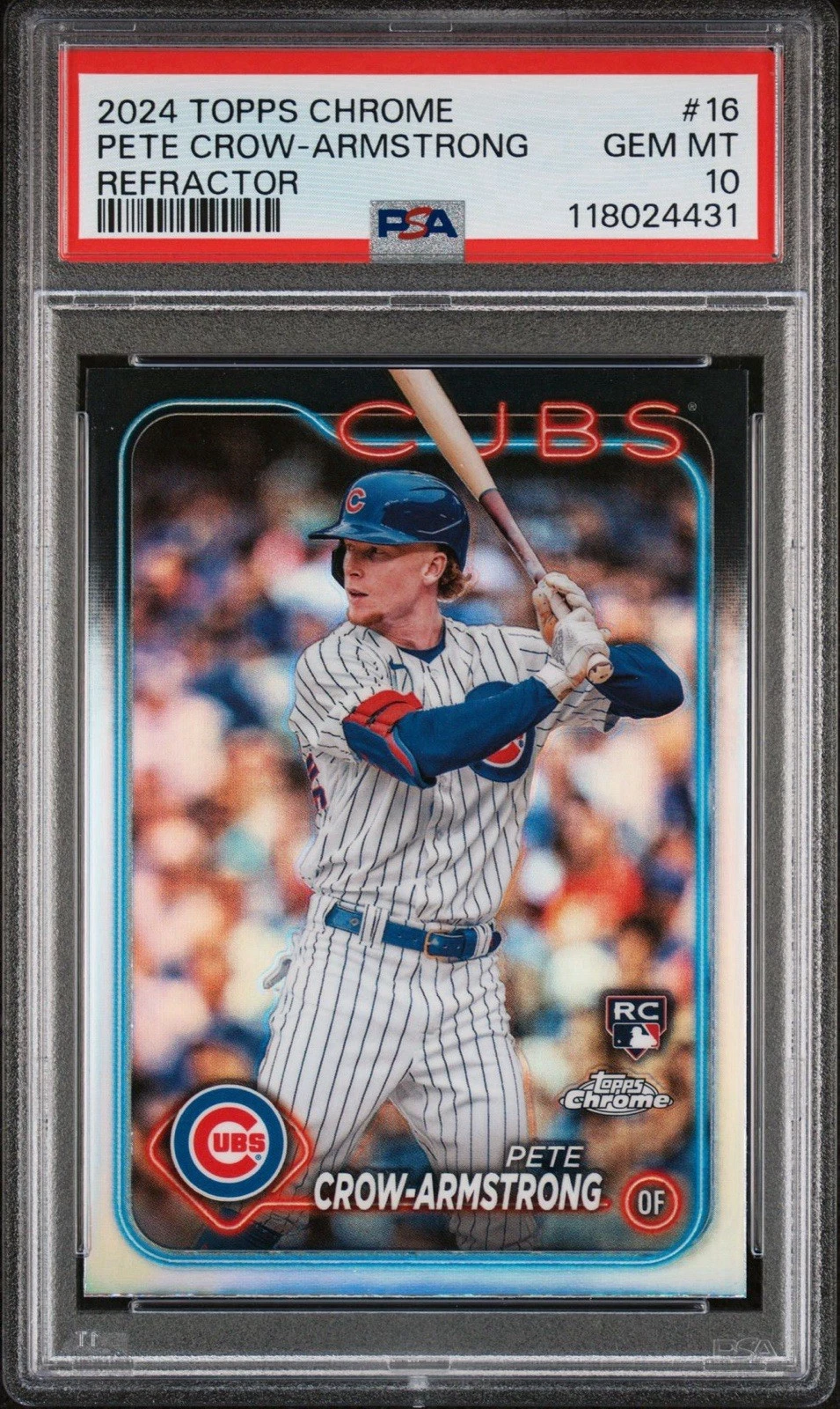 Deal for 2024 Topps Chrome Pete Crow-Armstrong #16 Refractor RC PSA 10