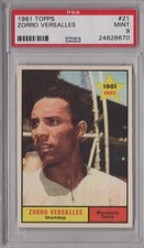 Zoilo Versalles 1970 Topps PSA 9 Mint Graded Card Minnesota Twins Rookie RC #21. rookie card picture