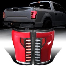 for Ford F150 LED Sequential Turn Signals Animated Tail Lights Assembly Black