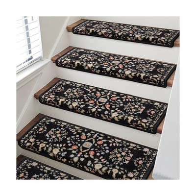 RORA Bullnose Carpet Stair Treads Non-Slip Stair Treads for Wooden Steps,Wash...