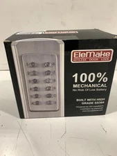 EleMake Keyless Mechanical Door Lock System - BRUSHED SILVER