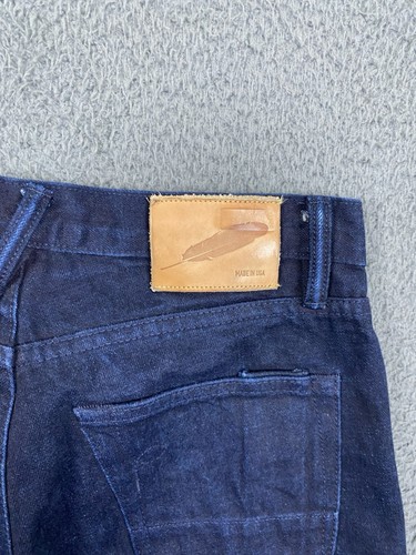 Jeans Rogue Territory Sk indaco grezzo denim giapponese scamosciato taglia 32x30 - Foto 9 di 9
