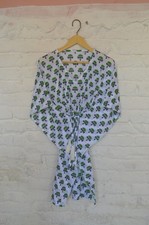 100%Cotton Booty Hand Print Short Kaftan Dress 100% TARRIF FREE✅0% CHARGE SK-47