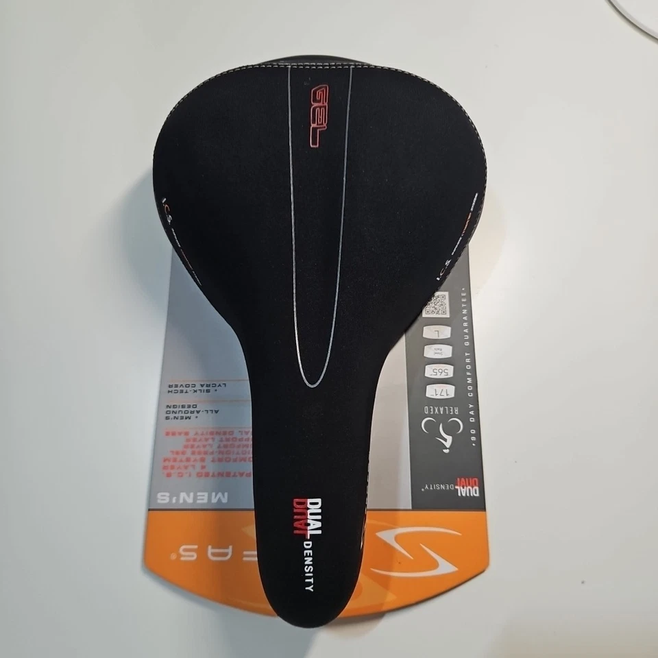 Serfas Мужская DDM-200 двойной плотности седло черный 565g новый - Изображение 2 из 3