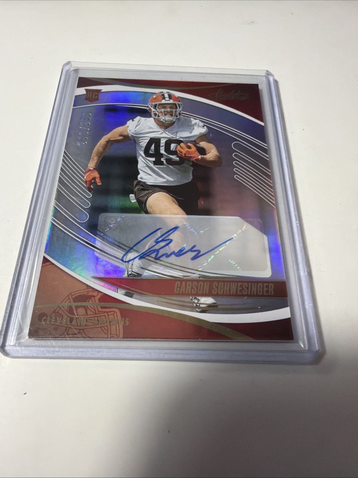 Panini 2025 Absolute Carson Schwesinger #112 Browns Auto /299