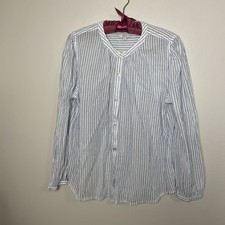 Rails Womens Blue And white Long Sleeve Butto...