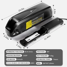 48V15Ah Ebike Li-ion Battery, 0-720W Motor Electric Bicycle,Replacement Battery