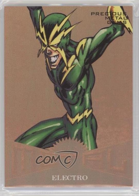 2017 Fleer Ultra Marvel Spider-Man Marvel Metal PMG Bronze /199 Electro #MM40