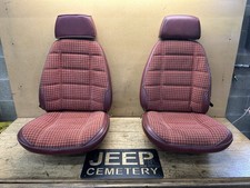 84-94 Jeep Cherokee Xj Red Cloth Front Bucket Seats Driver Lh Passenger Rh Oem 84-94 Jeep Cherokee Xj Red Cloth Front Bucket Seats Driver Lh Passenger Rh Oem