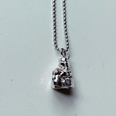 Disney Winnie the Pooh Silver Necklace 40cm Chain Charm