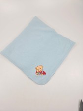 Blue Jean Teddy Bear Turquoise Springs Waffle Baby Blanket ABC Block