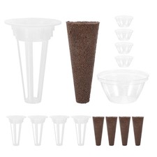 15 Pcs Hydroponic Grow Basket Kit Plant Pot and Humidity Dome Set 0.54 per sponge