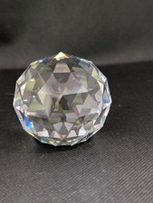 Swarovski Crystal Round Paperweight, Rainbow Vitrail Small 19cm Circumference S7
