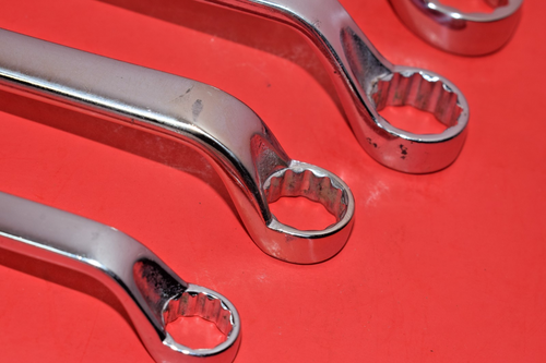 Snap-On 5pc 3/8" - 7/8" SAE 12-Point Flank Drive 60° Deep Offset Box Wrench Set - Picture 14 of 17