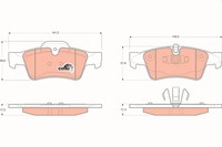 Bremsscheiben-BremsbeläGe-Kit TRW Automotive GDB1643 FüR OE 004 420 52 20