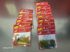ARKIE ~ SALTY "Crawlin' Grub" JIG ~ Fishing Lures ~ Lot of 12 ~ Yellow/Green New