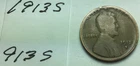 1913 S ; Wheat Penny in Good condition