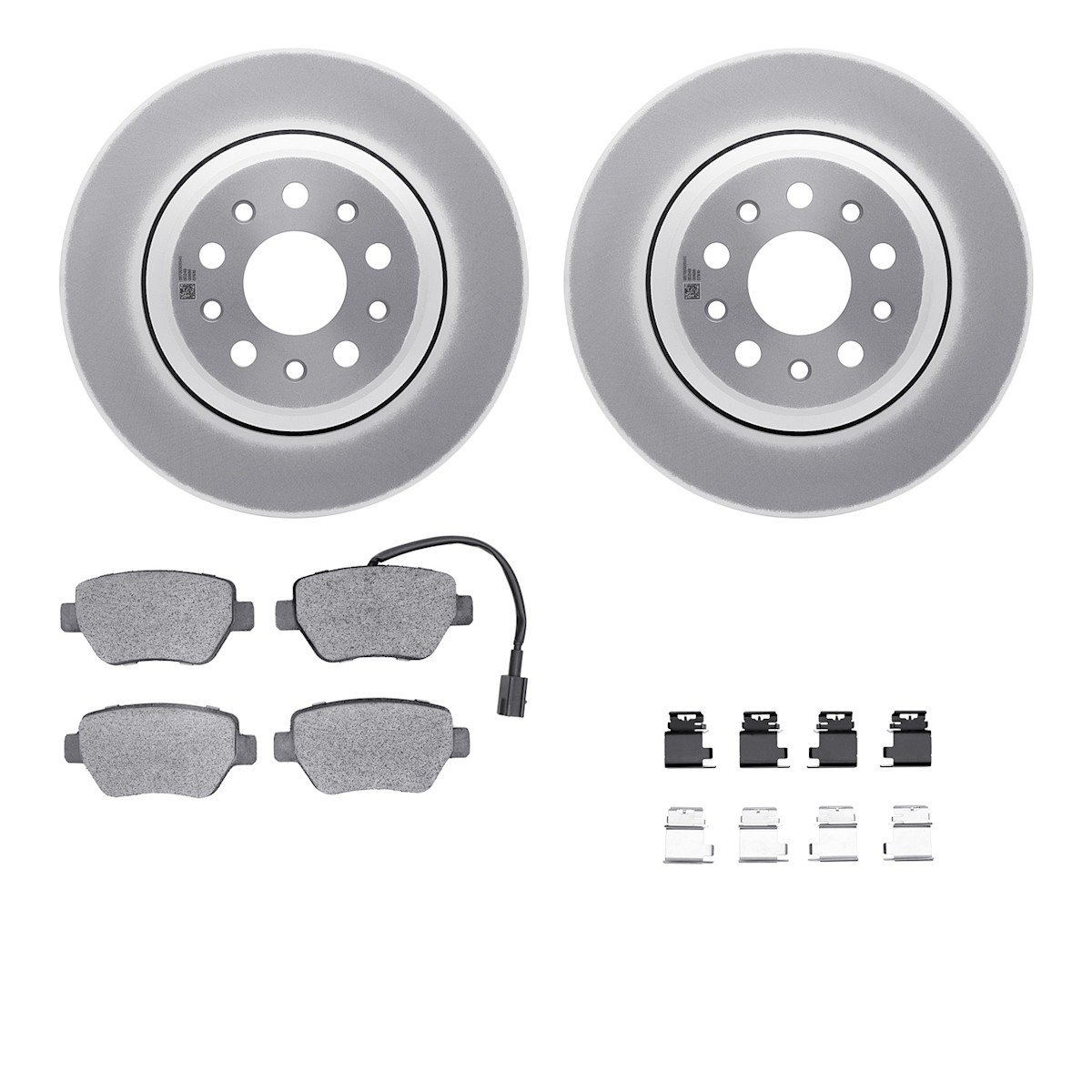 WDTH1-79000 R1 Concepts 2-Wheel Set Brake Disc and Pad Kits Rear for Ghibli