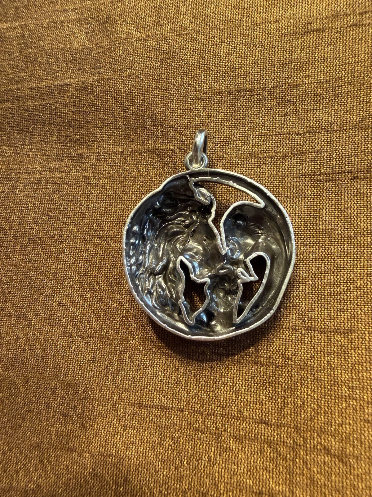 Handmade SOLID Sterling Silver 925 Lion Pendant - image 2