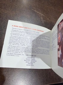 Caltron 6 in 1 Nintendo NES Manual Only - Extremely Rare Excellent Condition!