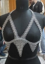 CHAIN MAIL BRA, 10 MM ALUMINIUM BUTTED MEDIEVAL VIKING KNIGHT CLOTHING