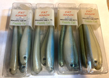 4 NEW Old Packs BASSTRIX LURES 6" FAT MINNOW Paddle Tail SWIMBAITS Blue Herring