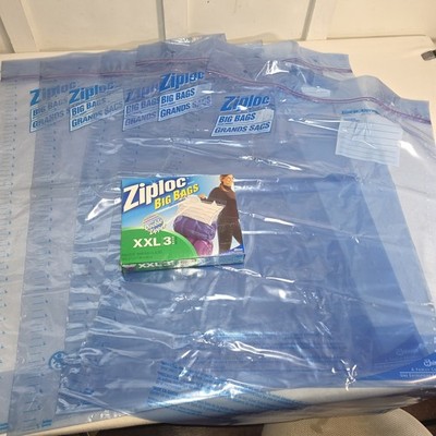 Ziploc Big Bags Heavy Duty Storage XXL 5 Bags 20 Gallon Discontinued Rare Five 