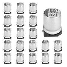 Image of 220uF 35V Aluminum Electrolytic Capacitors, 8x10.5mm, 20pcs