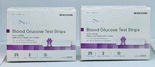 McKesson Quintet AC Blood Glucose Test Strips 100 Strips New in Box Exp 6/26/26