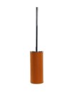 Alianto Color Free Standing Toilet Brush Holder Made from Faux Leather, Orange