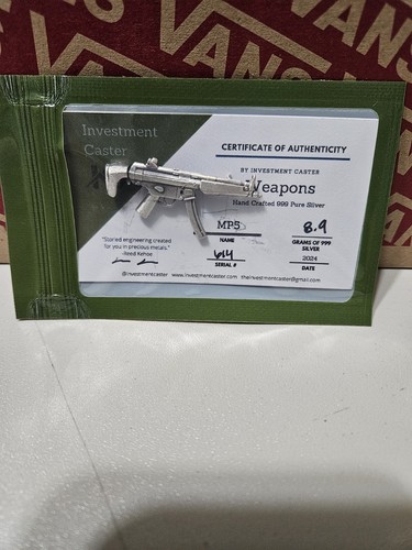 Investment Caster Mini MP5 COA 8.9 .999 Silver - Picture 2 of 2