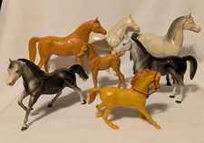 Plastic Hollow Horse Lot of 7 Hartland plus others 1960s VINTAGE