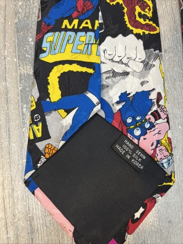 Nicole Miller 1992 Marvel Superheroes Necktie 1992 Rare & Vintage - Picture 18 of 19