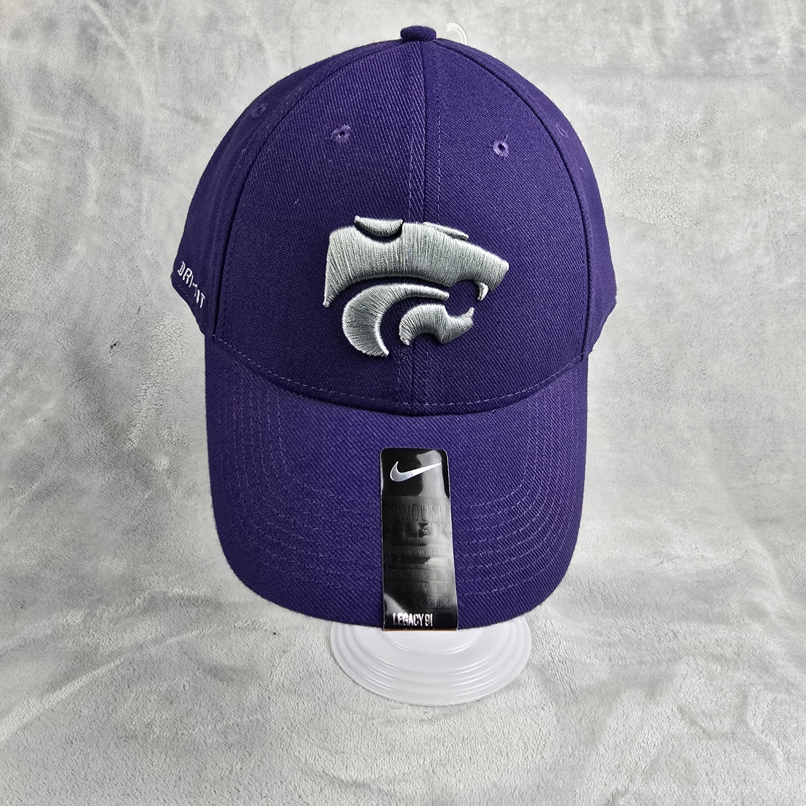 Kansas State Hat Nike Legacy 91 Purple Cat Logo L/XL NCAA Football New