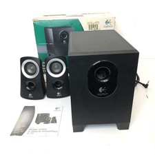 Logitech Z313 2.1 Channel Speaker System For PC Mac w/Subwoofer Tested Works