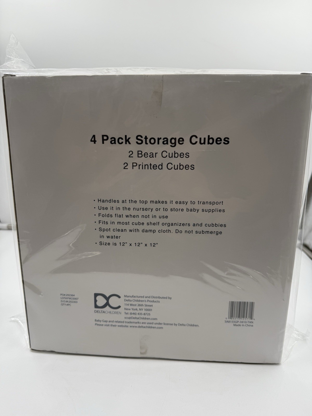 Delta Children Gap Babygap 4 Pack Brannan Bear Fabric Storage Bins With Handles