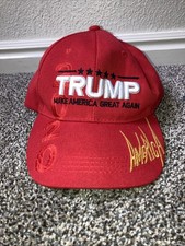 Trump MAGA Snapback Hat Red 2020 Make America Great Again USA Flag Embroidered