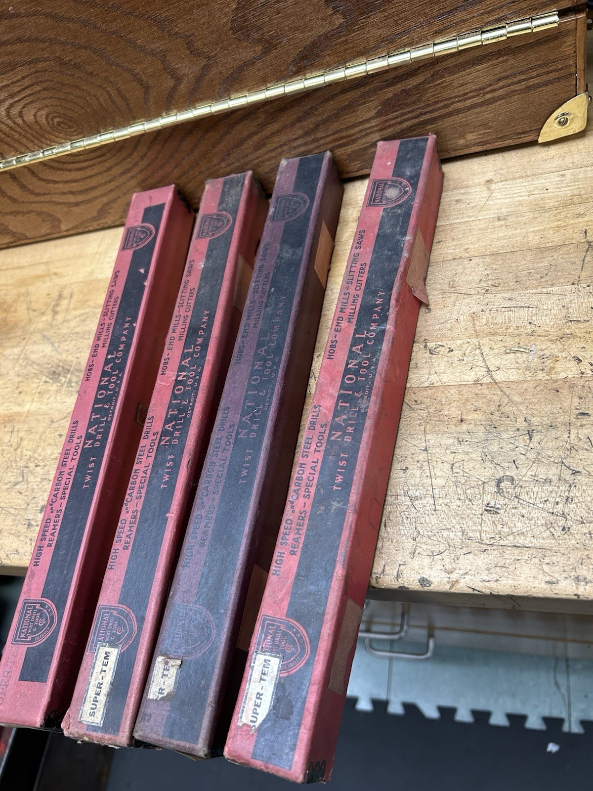 LOT OF 4, NEW! HSS 4MT TAPER SHANK DRILL 1-5/32" DIAMETER NATIONAL TWIST DRILL