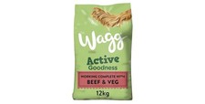 Wagg Active Goodness Complete Dry Adult Dog Food Beef & Veg 12Kg - for All Activ 1.32 per kilo