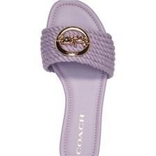 COACH JOLIE SLIP ON SANDALS IN SOFT LILAC SIZE 10