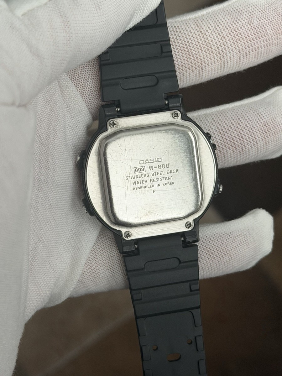 Rare Vintage Casio World Time W-60U Men's Digital Sports Watch JDM