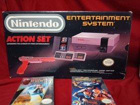 Nintendo NES Action Set in box + Super Mario Bros "2-Player-Duo" WWF and MORE!