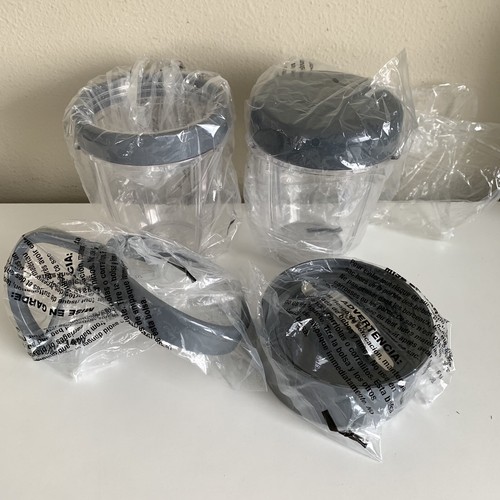 Nutribullet Magic Bullet 18 oz Cup & Flat Mill Blade with gasket Handle Lids eBay