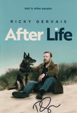 RICKY GERVAIS signed Autogramm 20x30cm AFTER LIFE in Person autograph COA
