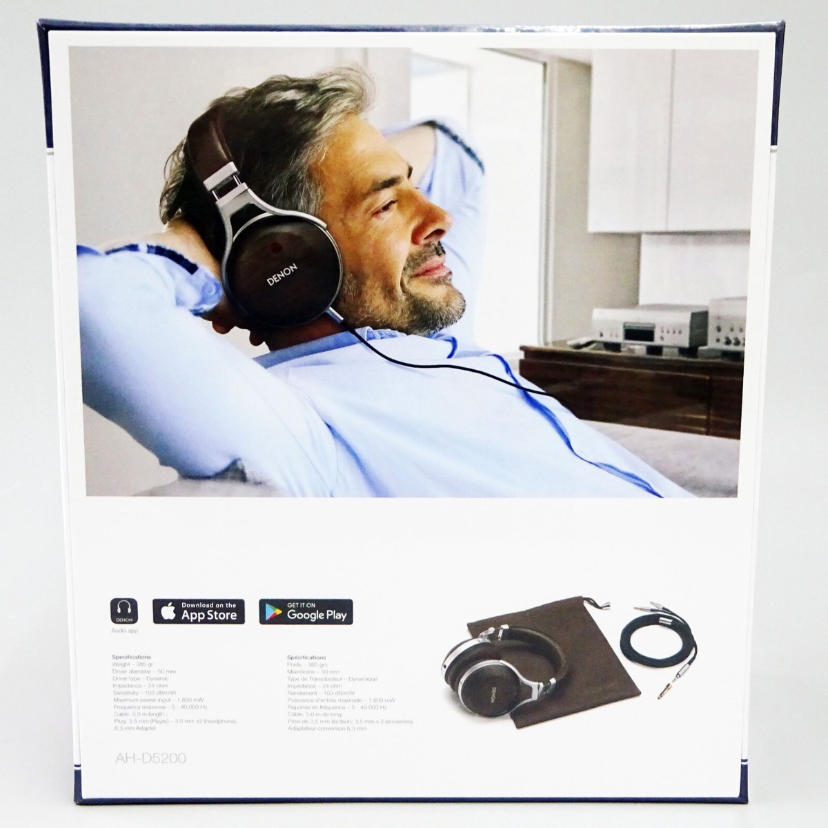 Denon AH-D5200 Over the Ear Headphones - Zebrawood for sale Denon AH-D5200 Over the Ear Headphones - Zebrawood for sale