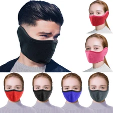 Winter Warmer Half Face Mask Balaclava Skiing Face Cover Earmuffs for Men Women