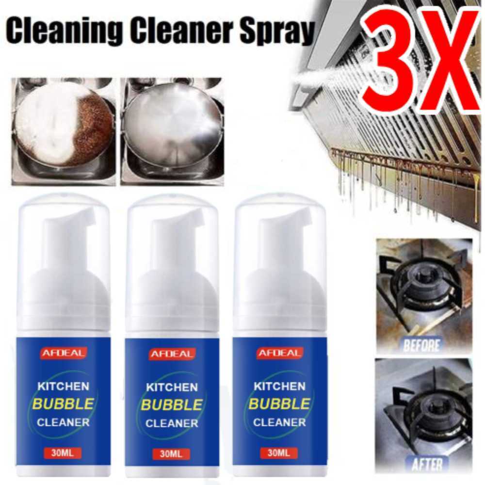 3 Pack Foam Cleaner Kitchen Grease Cleaner Stain Remover Magic