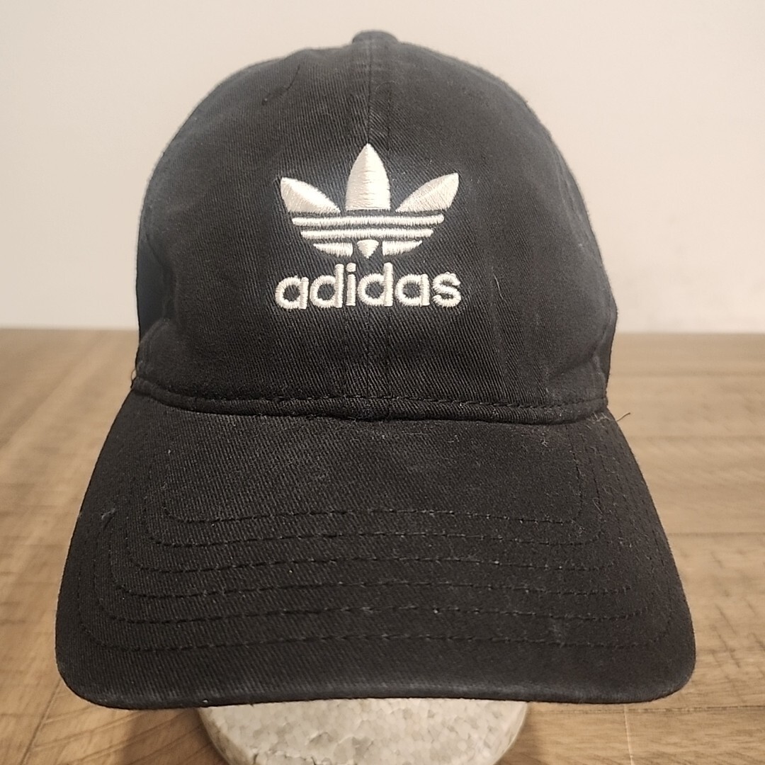 Adidas Black Hat Adjustable Strapback BaseBall Ca… - image 1