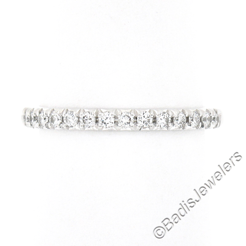NEW Classic 18k White Gold 0.25ctw Round Prong Diamond 2.2mm Wedding Band Ring - 第 1/8 張圖片